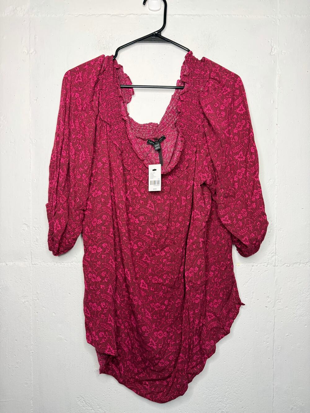 NEW Lane Bryant Womens Off Shoulder Blouse Floral 22/24 3X